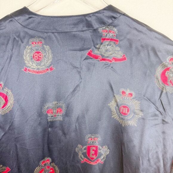 Vintage Escada Silk Blouse Black Top Size 38 USA Size 8 - Picture 7 of 7